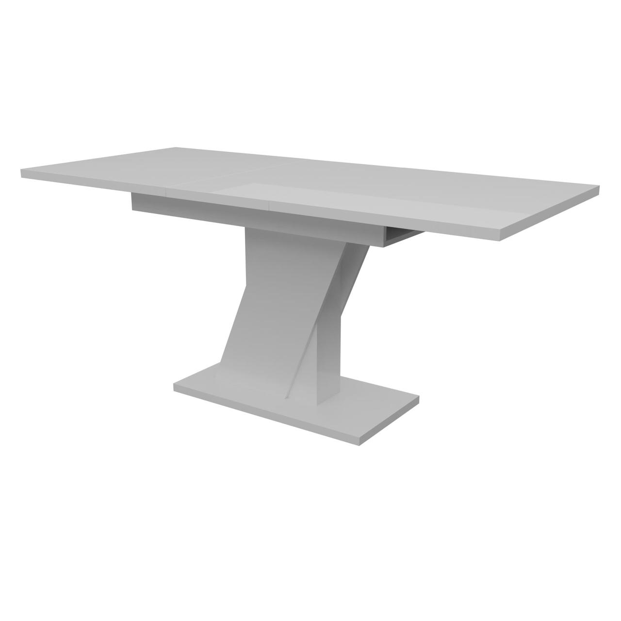 Стіл обідній "Тріон" 180х80х75 см. Білий глянець МДФ, фото 1