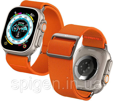 Нейлоновий ремінець Spigen для Apple Watch (49/45/44/42) - Lite Fit Ultra, Orange (AMP05986), фото 1