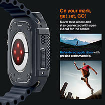 Чохол Spigen для Apple Watch Ultra 2/1 (49 mm) - Rugged Armor, Dark Gray (ACS07385), фото 6