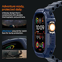 Чохол Spigen для Apple Watch Ultra 2/1 (49 mm) - Rugged Armor, Navy Blue (ACS07382), фото 5