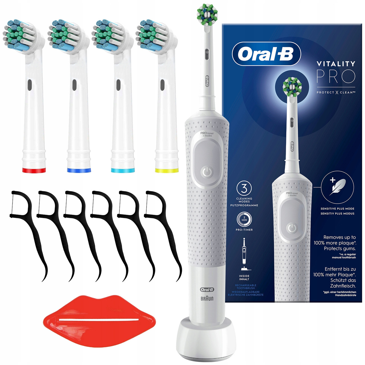Електрична зубна щітка ORAL-B VITALITY PRO D103 Біла + насадки