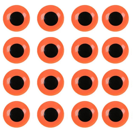 Очі для приманки риби світловідбивні 9 мм, Orange, 50 шт.