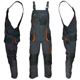 Напівкомбінезон робочий штани захисні на лямках із кишенями спецодягу FORECO, робочий напівкомбінезон
