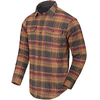 Рубашка Helikon-Tex GreyMan Polyester/Nylon - Amber Plaid, тактическая мужская рубашка в клетку