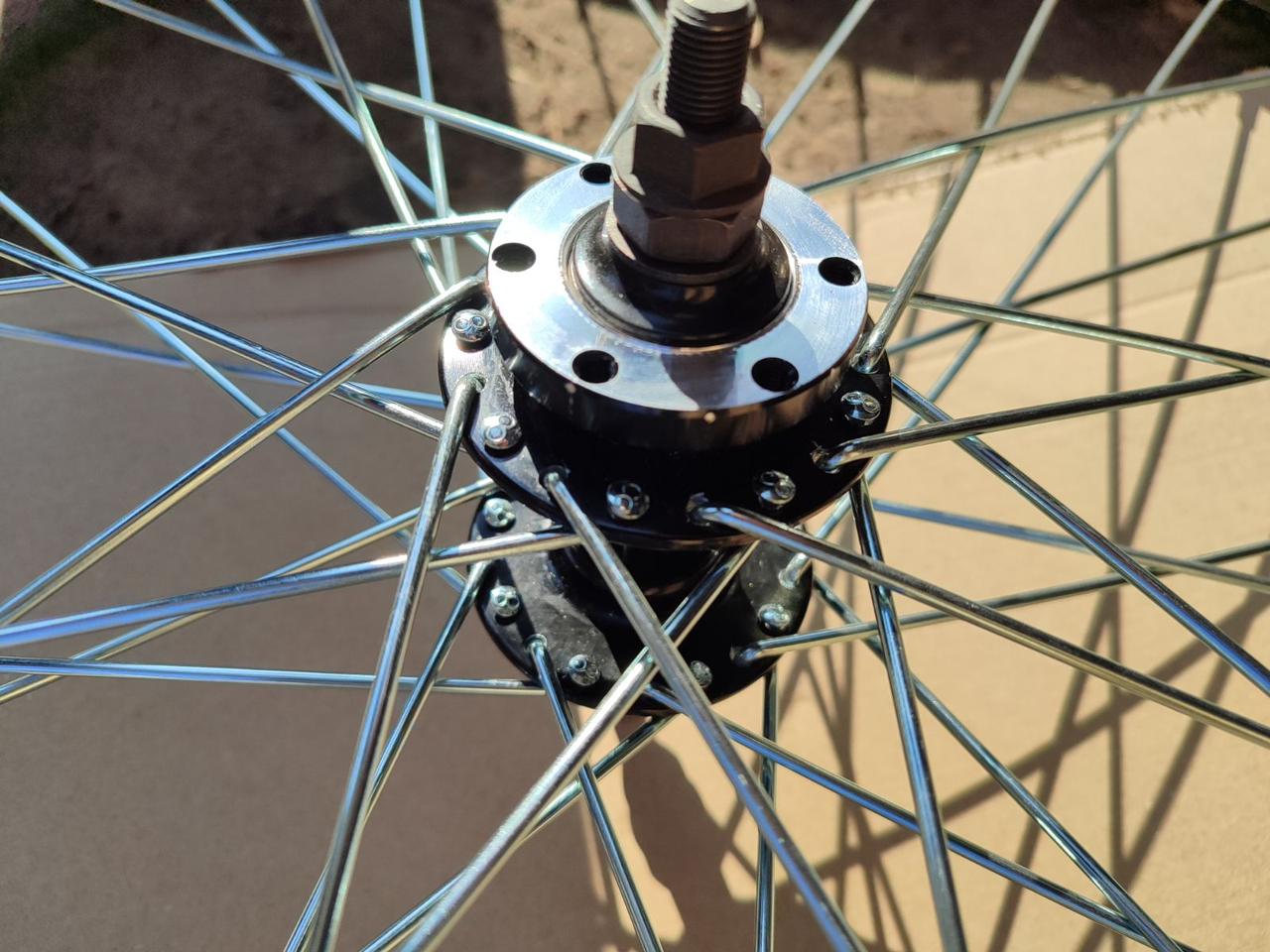 Колесо заднє 26 28-29 дюймів на пром підшипнику дискові гальма, фото 1