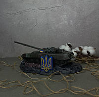 Сувенир с военной техникой, статуэтка Украинский танк Т-64 БВ патриотический подарок для мужчин
