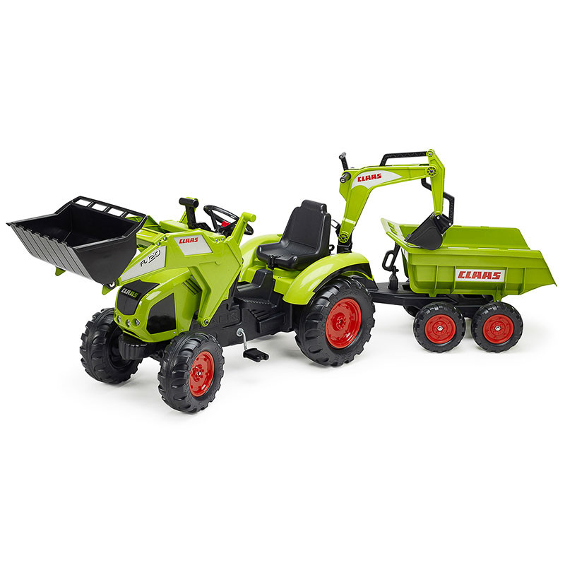 Педальний трактор з причепом і двома ковшами CLAAS AXOS Falk 1010W від 3 до 7 років