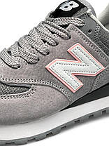 Жіночі кросівки New Balance PRM Classic Gray Pink Взуття Нью Беланс ПРМ Классік сірі замша текстиль демісезон, фото 5