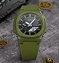 Чоловічий наручний годинник Skmei 2091 (Зелений з білим), фото 4