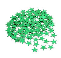 Конфетти Звездочки жесткие из фольги 10 г 1 см зеленый