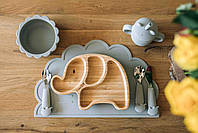 Силіконовий килимок для годування дитини FreeOn Lion, фото 4