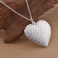 Підвіска медальйон, що відкривається під фотографію у формі серця 28074, фото 4