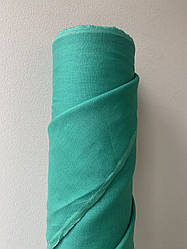 Зелена сорочково-платтєва 100% лляна тканина, колір 1788