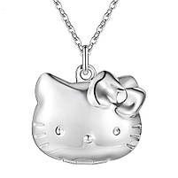 Кулон Kitty для фотографій відкривається. Підвіска у вигляді котика для фотографій. Медальйон з ланцюжком, що відкриваються., фото 2