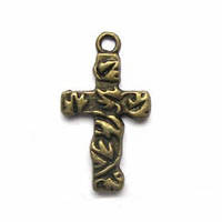 Метал. підвіска "хрестик" бронза (1,8х2,3 см) 10 шт. в уп.