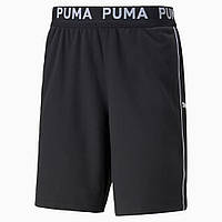 Шорты спортивные мужские Puma Knitted 8" Training 521547 01 (черные, хлопок, стандарт, с карманами, лого пума)