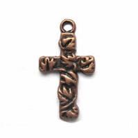 Метал. підвіска "хрестик" мідь (1,8х2,3 см) 10 шт. в уп.