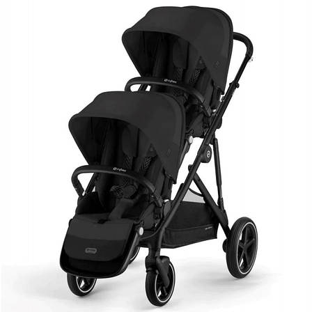 Коляска для двійні Cybex Gazelle S Moon Black, фото 1