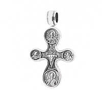 Серебряный крестик с чернением Этимасия. Восемь святых 13529 Оникс OB, код: 6732229