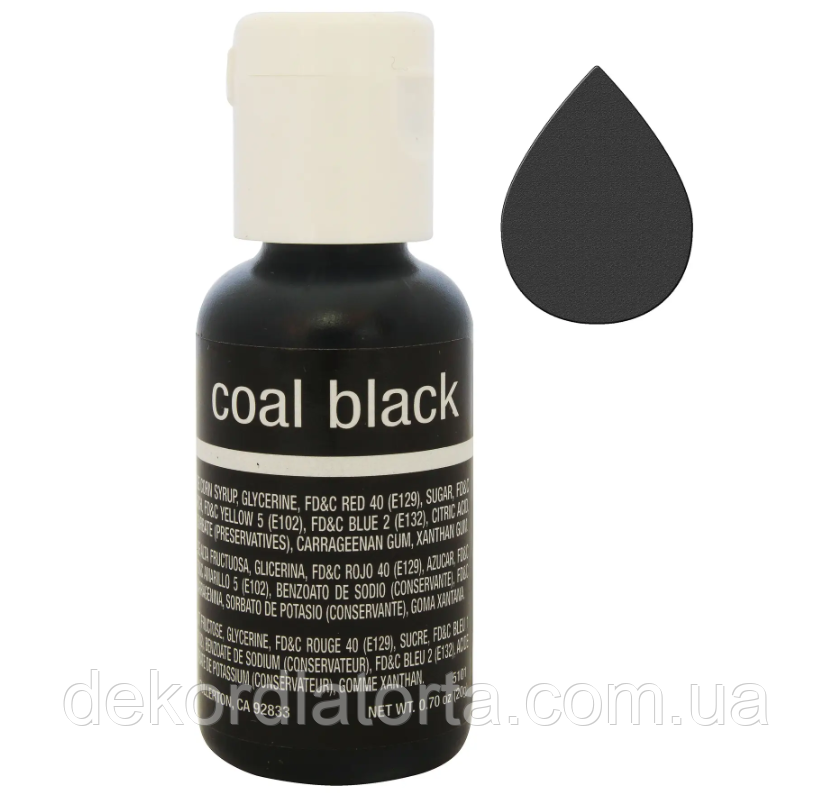 Гелевий барвник чорний Chefmaster (Coal Black)