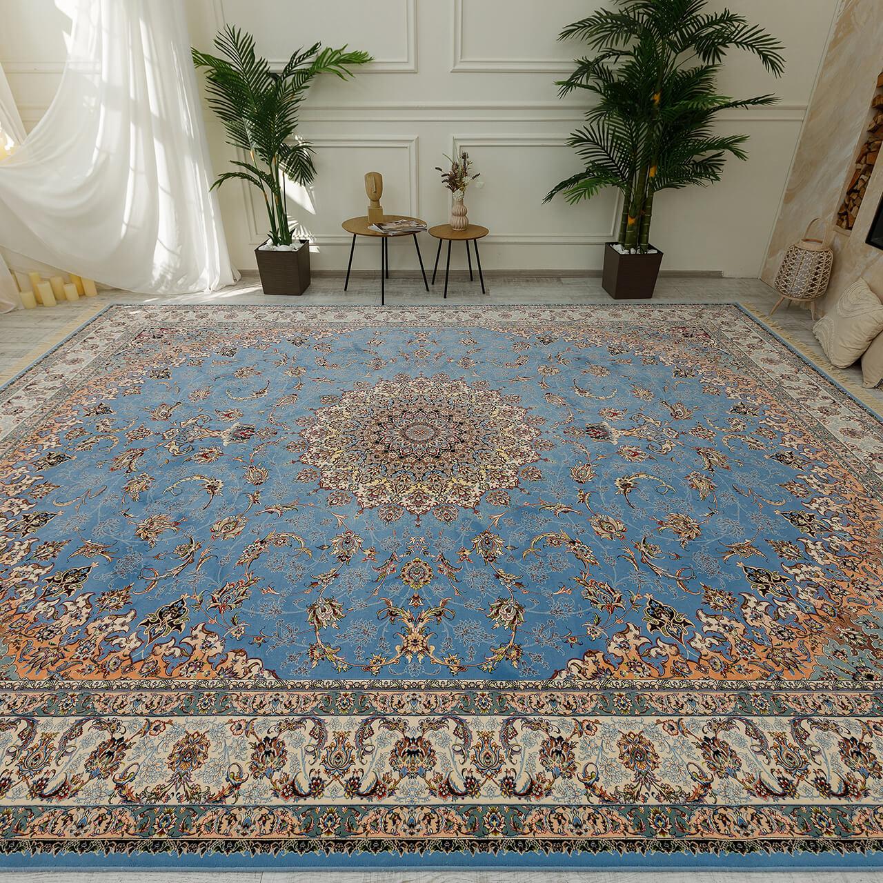 Килим SHAHRIYAR 017 3Х4 Блакитний прямокутник
