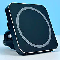 Магнитный держатель для телефона в машину в воздуховод с беспроводной зарядкой MagSafe X20 Черный 45587