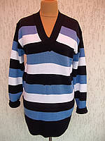 ( 48 р ) Женская кофта в полоску удлиненная акриловый свитер НОВАЯ Англия