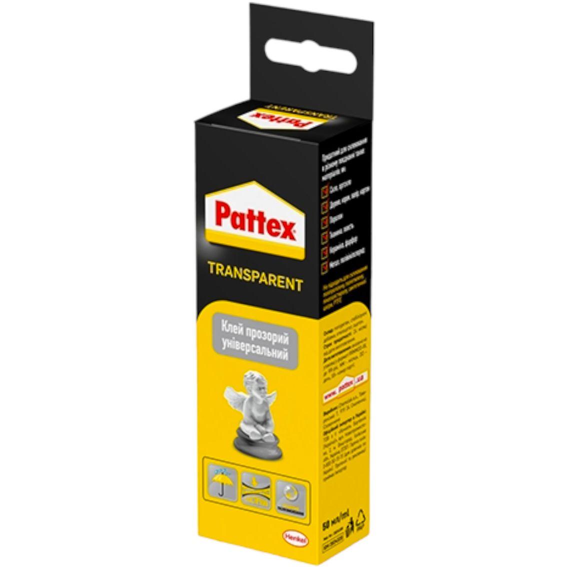 Клей Pattex Transparent контактний прозорий універсальний 50мл. для скла, дерева, кераміки