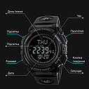 Чоловічий спортивний годинник Skmei 1290 з компасом (Чорний), фото 8