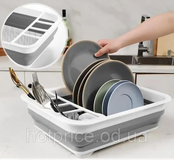 Складная силиконовая сушилка для посуды [ОПТ] - фото 4 - id-p1881832709