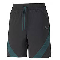 Шорты спортивные мужские Puma Train Fit Woven 7'' 522132 56 (черные, плащев, стандарт, с карманами, лого пума)