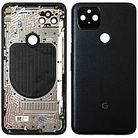 Задня кришка Google Pixel 5 (чорна Оригінал зі склом камери)