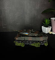 Подарочный патриотический сувенир ручной работы, статуэтка из гипса танка Leopard 2A6