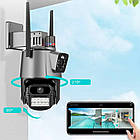 Вулична WIFI камера відеоспостереження (6MP, Full HD) Dual Lens / Поворотна IP камера спостереження, фото 5