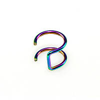 Обманки пірсингу колір градієнта з нержавіючої сталі. Фейк пірсинг. Сережки без проколу. Сережки обманка у вухо, фото 7