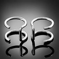 Фейк пірсинг сірий колір з нержавіючої сталі. Сережки без проколу. Сережки обманка у вухо, ніс, губу, фото 7