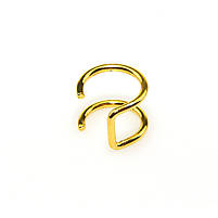 Фейк пірсинг колір золото з нержавіючої сталі. Сережки без проколу. Сережки обманка у вухо, ніс, губу, фото 2