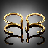 Фейк пірсинг колір золото з нержавіючої сталі. Сережки без проколу. Сережки обманка у вухо, ніс, губу, фото 8