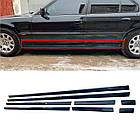 BMW E38 молдинги дверей нижні СЕДАН під пластикові накладки на пороги ABS пластик БМВ Е38 стик дверей та рестайлових порогів