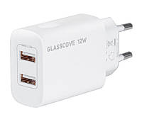 Сетевоe зарядное устройство Glasscove 2 USB 2.4A 12W TC-012A (00552) ht