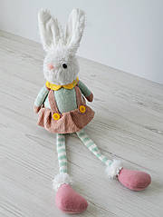 Великодня м'яка іграшка Кролик дівчинка сидяча H27см