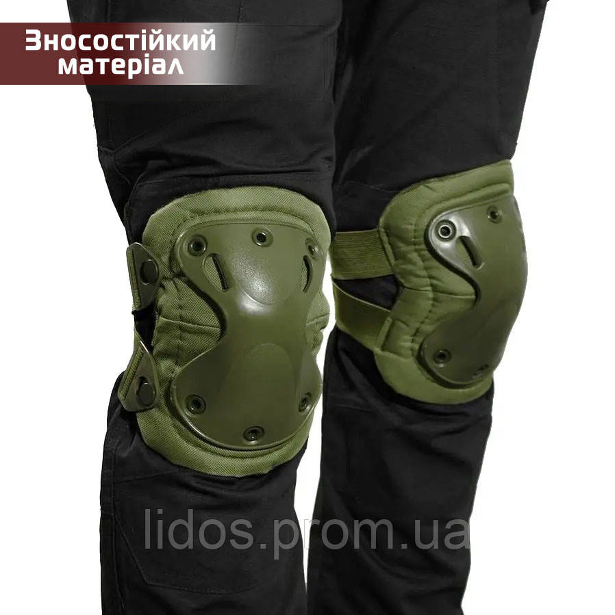 Наколенники и налокотники тактические (защитные) Eagle KN-04 Green / Наколенники тактические ld - фото 2 - id-p2152293054