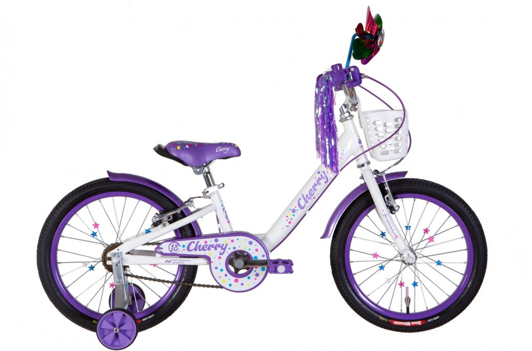 Велосипед 18" Formula CHERRY 2022 рама - 9" білий з бузковим