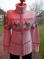 ( 44 / 46 р ) Женская кофта шерстяной свитер на молнии Англия