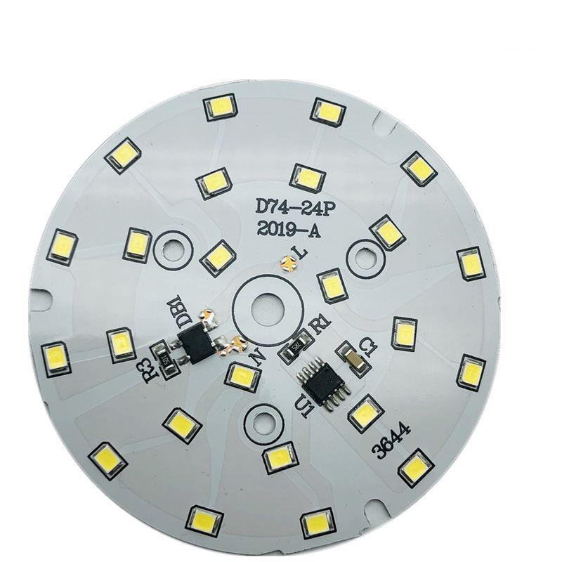 Світлодіодний LED-модуль 12Вт, 74мм AC220В плата для ремонту ламп 12Вт, теплий білий