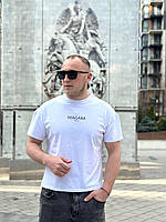 Чоловіча футболка оверсайз білого кольору з принтом NIAGARA brand  7405, фото 3