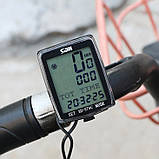 Велокомп'ютер бездротовий велосипедний лічильник одометр спідометр 27 функцій SD-579C з кнопкою, фото 2