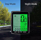 Велокомп'ютер бездротовий велосипедний лічильник одометр спідометр 27 функцій SD-579C з кнопкою, фото 6