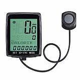 Велокомп'ютер бездротовий велосипедний лічильник одометр спідометр 27 функцій SD-579C з кнопкою, фото 9