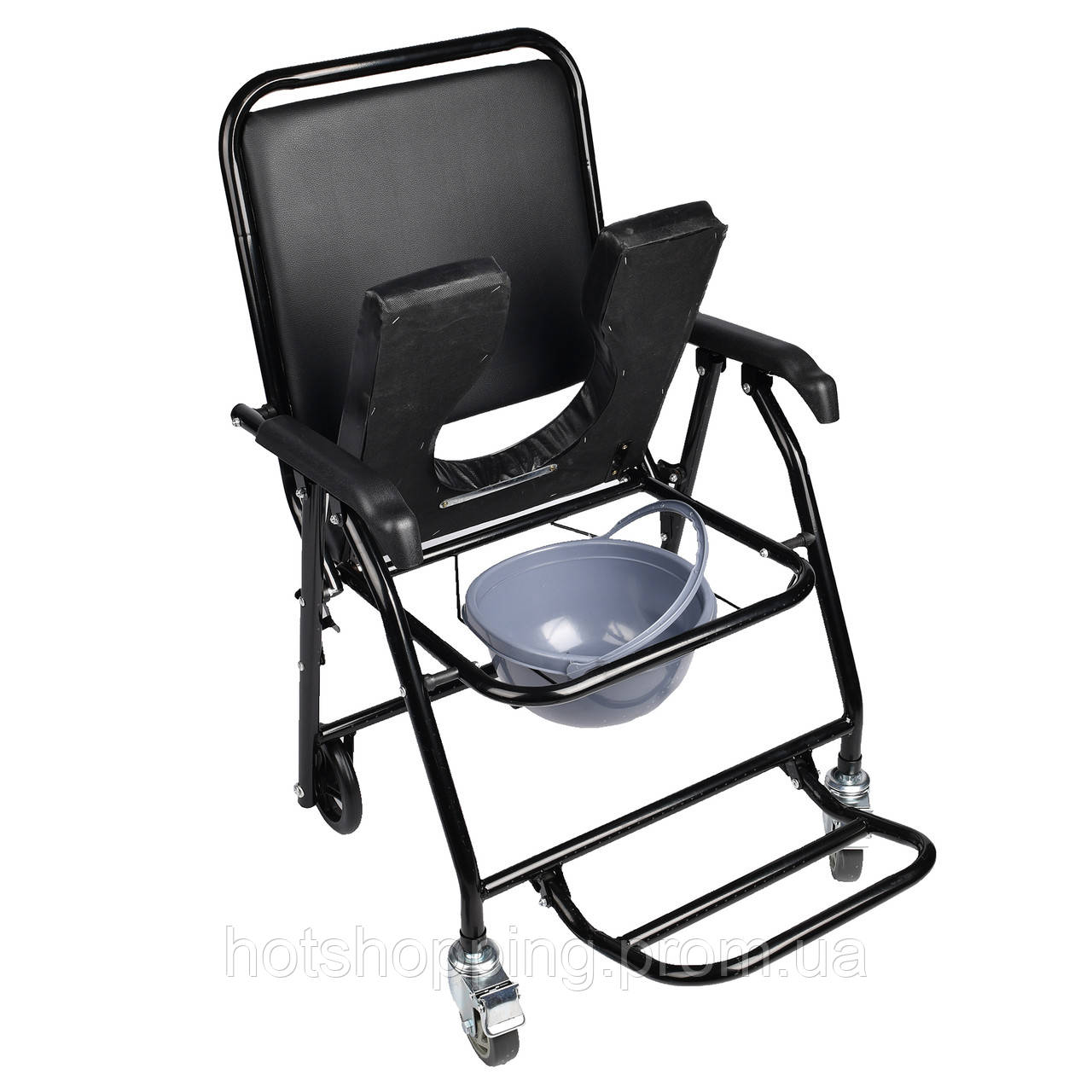Кресло-каталка с санитарным оборудованием ht - фото 2 - id-p2152311620